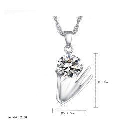 Široký Výběr Dámského Fialového Platinového Titanového Náhrdelníku S Diamanty