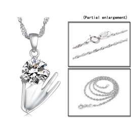 Široký Výběr Dámského Fialového Platinového Titanového Náhrdelníku S Diamanty