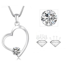 Široký Výběr Dámského Platinově Pokoveného Titanového Náhrdelníku S Diamantem