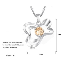 Vynikající Kvalita Dámského Platinově Pokoveného Titanového Náhrdelníku S Diamanty