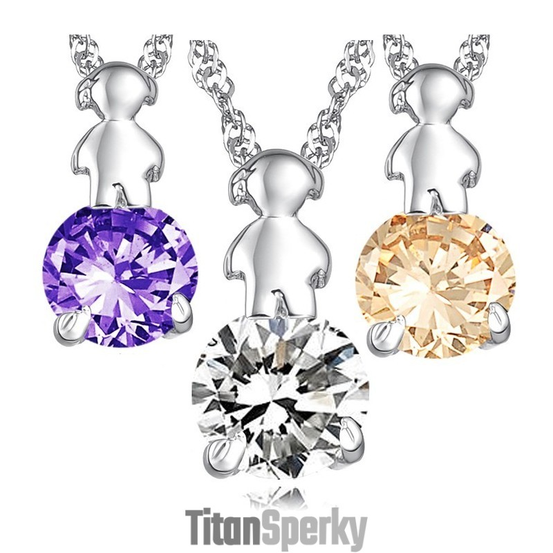 Odolný Dámský Platinový Titanový Náhrdelník S Diamanty V Praktickém Použití