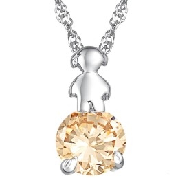 Odolný Dámský Platinový Titanový Náhrdelník S Diamanty V Praktickém Použití