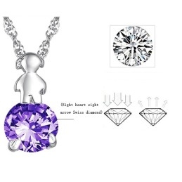 Odolný Dámský Platinový Titanový Náhrdelník S Diamanty V Praktickém Použití