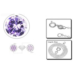 Široký Výběr Dámského Platinově Pokoveného Titanového Náhrdelníku S Diamantem