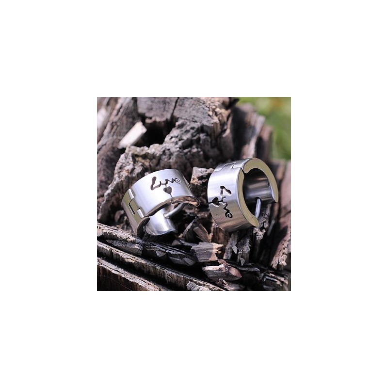 Pánské Titanové Náušnice S Láskou