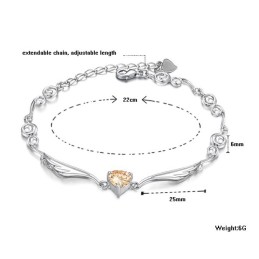 Široký Výběr Dámského Platinově Pokoveného Titanového Náramku S Diamantem