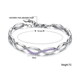 Kompletní Specifikace Dámského Platinově Pokoveného Titanového Náramku S Diamantem