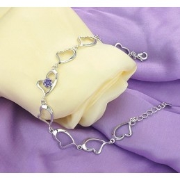 Vysoce Kvalitní Dámský Titanový Náramek S Platinovou Povrchovou Úpravou A Diamantem