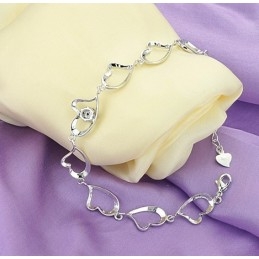 Vysoce Kvalitní Dámský Titanový Náramek S Platinovou Povrchovou Úpravou A Diamantem