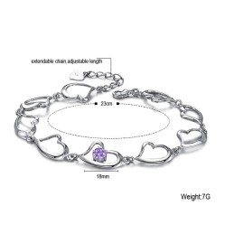 Vysoce Kvalitní Dámský Titanový Náramek S Platinovou Povrchovou Úpravou A Diamantem