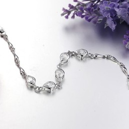 Vysoce Kvalitní Dámský Platinový Titanový Náramek S Diamantem