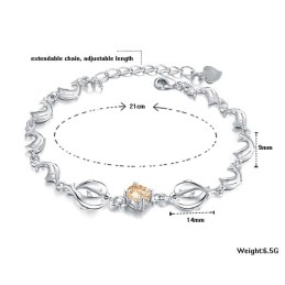 Odolný Dámský Náramek Ve Tvaru Delfína S Platinovou Povrchovou Úpravou A Titanem S Diamanty