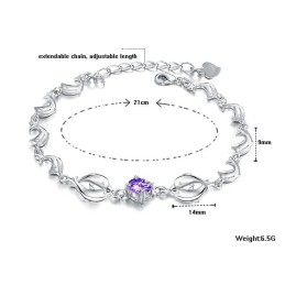 Odolný Dámský Náramek Ve Tvaru Delfína S Platinovou Povrchovou Úpravou A Titanem S Diamanty