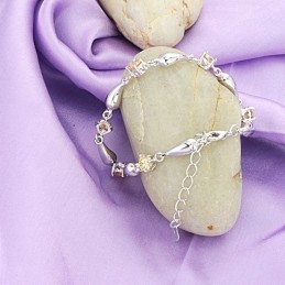 Vynikající Kvalita Dámského Titanového Náramku S Platinovou Pokovenou Kapkou Vody A Diamantem