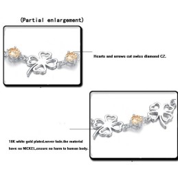 Vynikající Kvalita Dámského Titanového Náramku Ve Tvaru Jetele S Platinou
