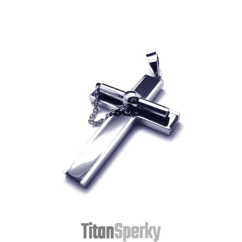 Nový Stylový Vyjímatelný Titanový Křížový Přívěsek - Zdarma Chian