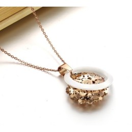 Spolehlivý Kvalitní Pokovený Růžovo-Zlatý Wolframový Keramický Náhrdelník