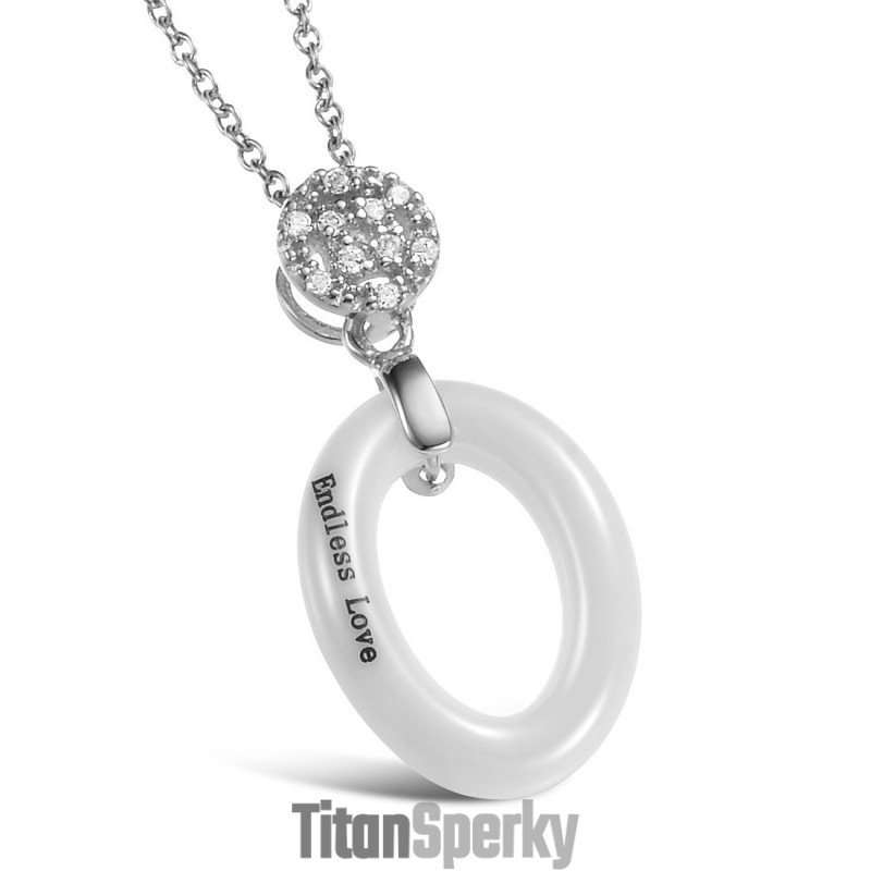 Král Kvantity Dámský Stručný Wolframový Keramický Náhrdelník