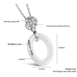 Král Kvantity Dámský Stručný Wolframový Keramický Náhrdelník