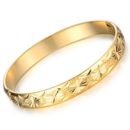 Elegantní Dámský Náramek Stabilní Kvality Pozlacený 18Karátovým Zlatem