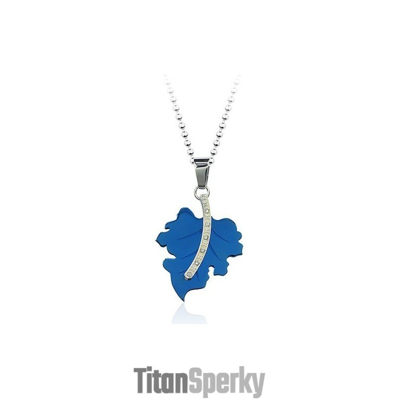 Pánský Přívěsek Z Javorového Listu S Nádherným Titanem - Řetízek Zdarma