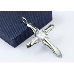 Stylový Pánský Titanový Přívěsek S Křížem - Řetízek Zdarma