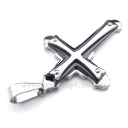 Třívrstvý Titanový Náhrdelník S Křížkem (Řetízek Zdarma)