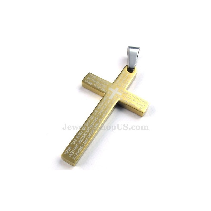 Zlatý Přívěsek S Křížkem Z Titanu Scripture (Řetízek Zdarma) Zlatý Přívěsek S Křížkem Z Titanu Scripture (Řetízek Zdarma)