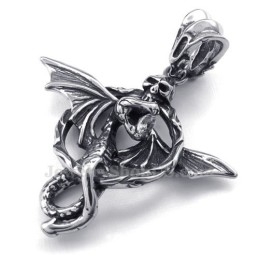 Nádherný Titanový Náhrdelník S Přívěskem S Pterosaurem (Řetízek Zdarma)