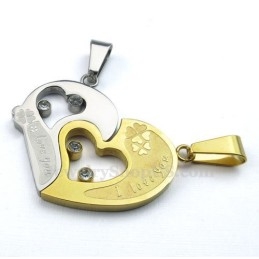 Módní Puzzle S Titanovým Přívěskem Pro Páry, Dárek Z Lásky (Řetízek Zdarma) (Jeden Pár)