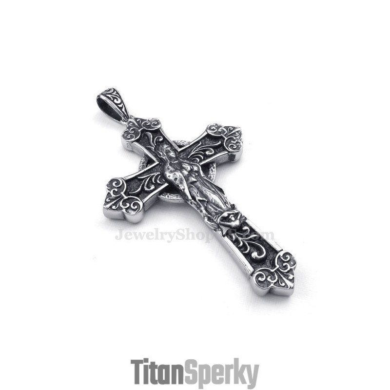 Titanový Přívěsek S Křížkem Panny Marie (Řetízek Zdarma) Titanový Přívěsek S Křížkem Panny Marie (Řetízek Zdarma)