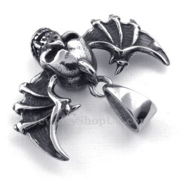 Titanový Náhrdelník S Přívěskem A Lebkou Wings (Řetízek Zdarma)