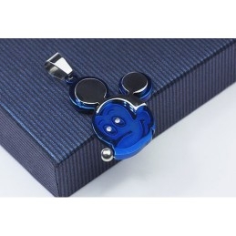 Modrý Titanový Přívěsek Mickey Mouse - Řetízek Zdarma