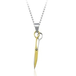 Titanový Přívěsek Gloden Scissor - Řetízek Zdarma
