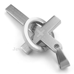 Titanový Přívěsek S Křížkem A Motivem Písma Svatého (Řetízek Zdarma)