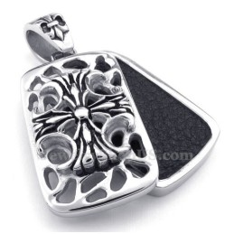 Titanový Náhrdelník S Křížkem A Přívěskem Cards (Řetízek Zdarma)