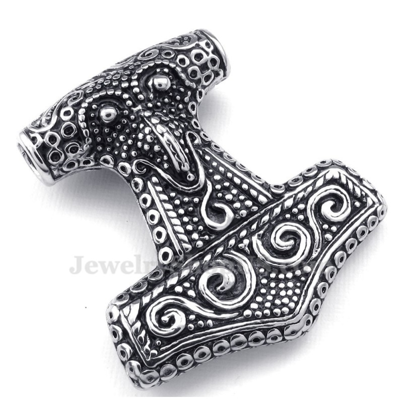 Titanový Náhrdelník S Přívěskem Thorovo Kladivo (Řetízek Zdarma)