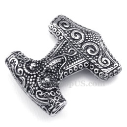 Titanový Náhrdelník S Přívěskem Thorovo Kladivo (Řetízek Zdarma)