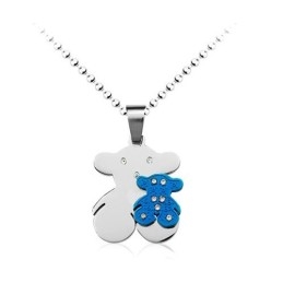Titanový Přívěsek Sweetheart Blue And Silver Tous - Řetízek Zdarma