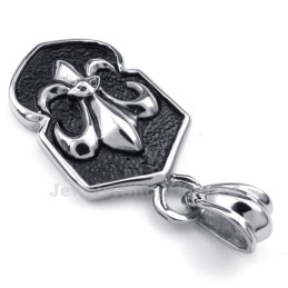 Titanový Náhrdelník S Přívěskem A Květinovým Křížem (Řetízek Zdarma)