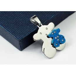 Titanový Přívěsek Sweetheart Blue And Silver Tous - Řetízek Zdarma