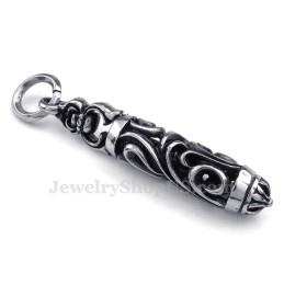 Titanový Náhrdelník S Přívěskem Ve Tvaru Válce A Sloupu (Řetízek Zdarma)