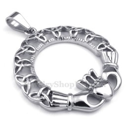 Titanový Náhrdelník S Keltským Uzlem A Smyčkou (Řetízek Zdarma)