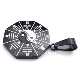 Titanový Náhrdelník S Přívěskem Black Eight Diagrams (Řetízek Zdarma)