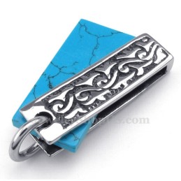 Titanový Náhrdelník S Přívěskem A Zeleným Kamenem (Řetízek Zdarma)