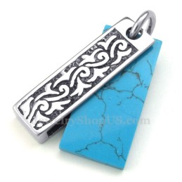 Titanový Náhrdelník S Přívěskem A Zeleným Kamenem (Řetízek Zdarma)