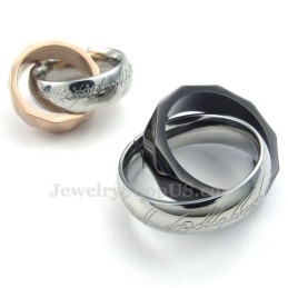 Titanový Náhrdelník S Dvojitým Propleteným Kroužkem (Řetízek Zdarma) (Jeden Pár)