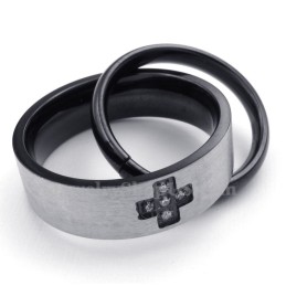 Titanový Náhrdelník S Přívěskem Pro Páry S Propletenými Prsteny (Řetízek Zdarma) (Jeden Pár)