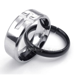 Titanový Náhrdelník S Propletenými Kruhy Pro Páry (Řetízek Zdarma) (Jeden Pár)