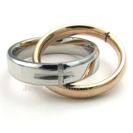 Titanový Náhrdelník S Propletenými Kruhy Pro Páry (Řetízek Zdarma) (Jeden Pár)